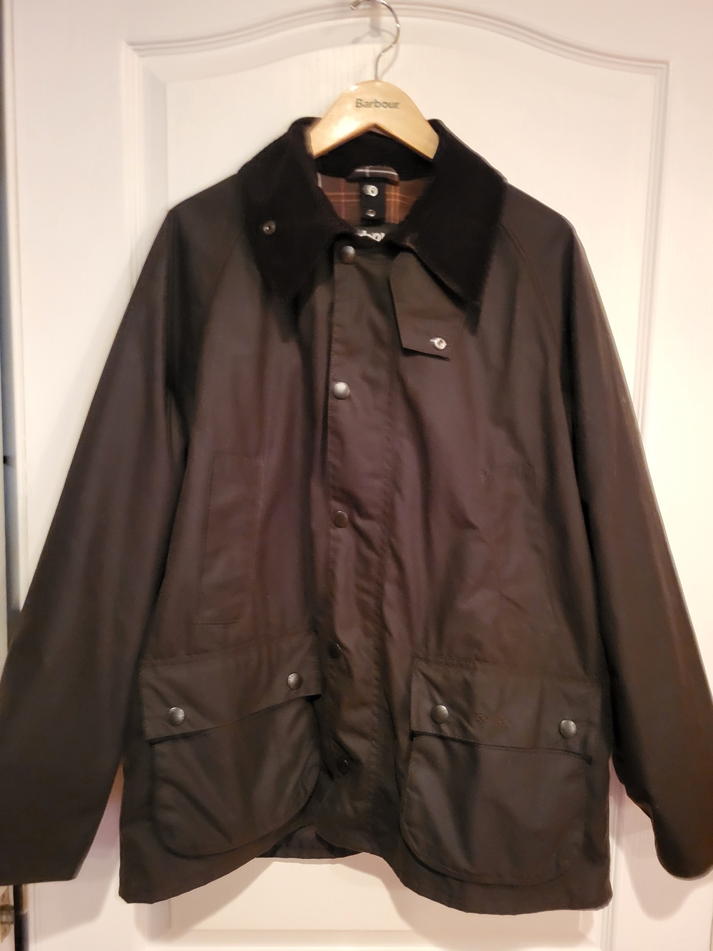 Barbour Classic Bedale Waxed Jacket in Olive - Picture 2 of 12